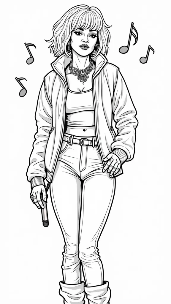 rihanna coloring pages